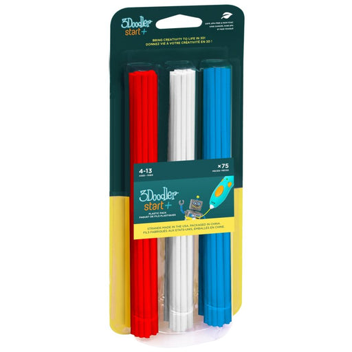 EAN 0817005023862 - 3Doodler Start 3DS-ECO-MIX1-75 material de impresión 3d Plástico compostable Azul, Rojo, Blanco 1 g imagen 1