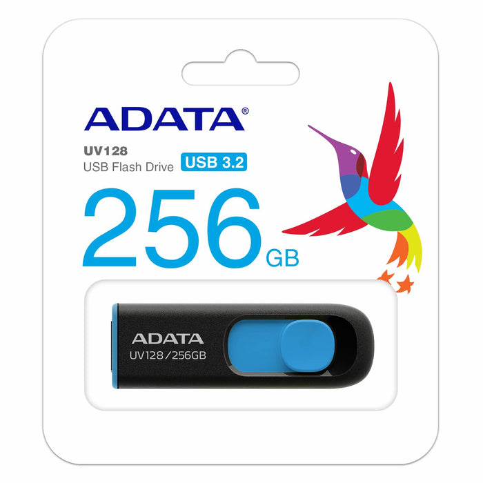 EAN 4710273777108 - ADATA UV128 unidad flash USB 256 GB USB tipo A 3.2 Gen 1 (3.1 Gen 1) Negro, Azul imagen 4