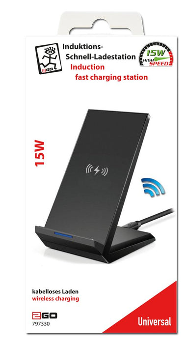 EAN 4010425973304 - 2GO 797330 cargador de dispositivo móvil Smartphone Negro USB Cargador inalámbrico Carga rápida Interior imagen 2