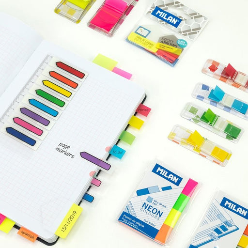 EAN 8411574040316 - Milan 419608 marcador de página Punto de libro flexible Azul, Verde, Lila, Naranja, Rosa, Rojo, Violeta,  imagen 2