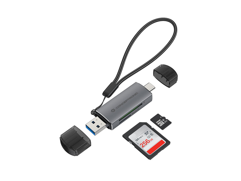 EAN 4015867234358 - Conceptronic BIAN05G lector de tarjeta USB 3.2 Gen 1 (3.1 Gen 1) Type-A/Type-C Gris imagen 4