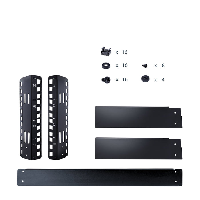 EAN 0065030883580 - StarTech.com RK4OD armario rack Rack o bastidor independiente Negro imagen 8