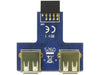 EAN 4043619418244 - DeLOCK 9-pin 2.54 mm/2 x USB 2.0 1 x 9-pin 2.54 mm 2 x USB 2.0-A Negro, Azul, Plata imagen 3