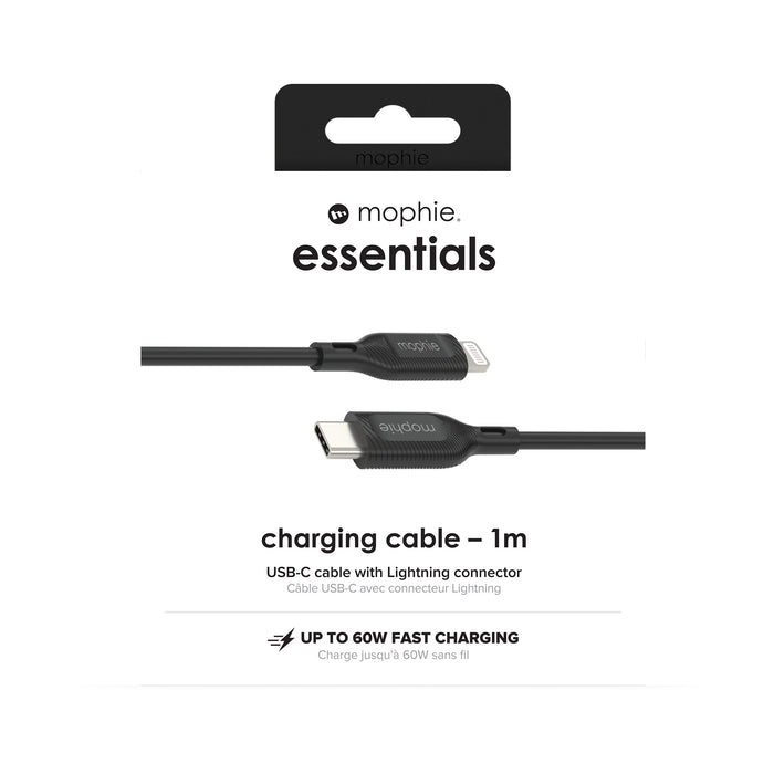EAN 0840056199323 - mophie essentials Lightning to USB-C | charging cable 1M Negro imagen 6