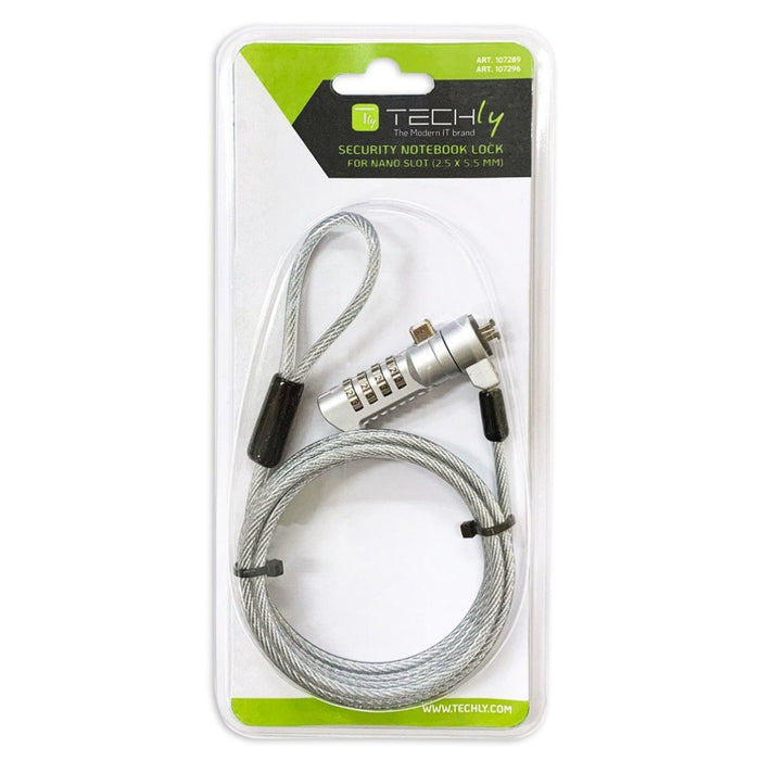 EAN 8051128107296 - Techly IQ-LOK-16-K cable antirrobo Plata 1,8 m imagen 2