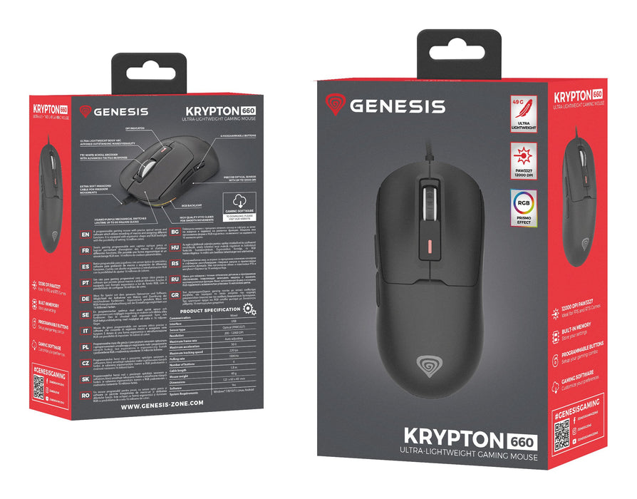 EAN 5901969444803 - GENESIS Krypton 660 ratón Juego mano derecha USB tipo A Óptico 12000 DPI imagen 14
