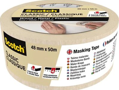 EAN 4054596734999 - 3M Classic 50 m Cinta de pintor Apto para uso en interior Beige imagen 4