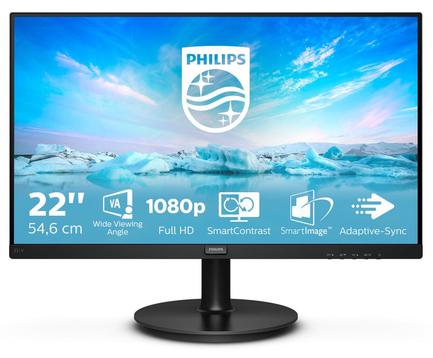 EAN 8712581760175 - Philips V Line 221V8/00 pantalla para PC 54,6 cm (21.5") 1920 x 1080 Pixeles Full HD LED Negro imagen 1