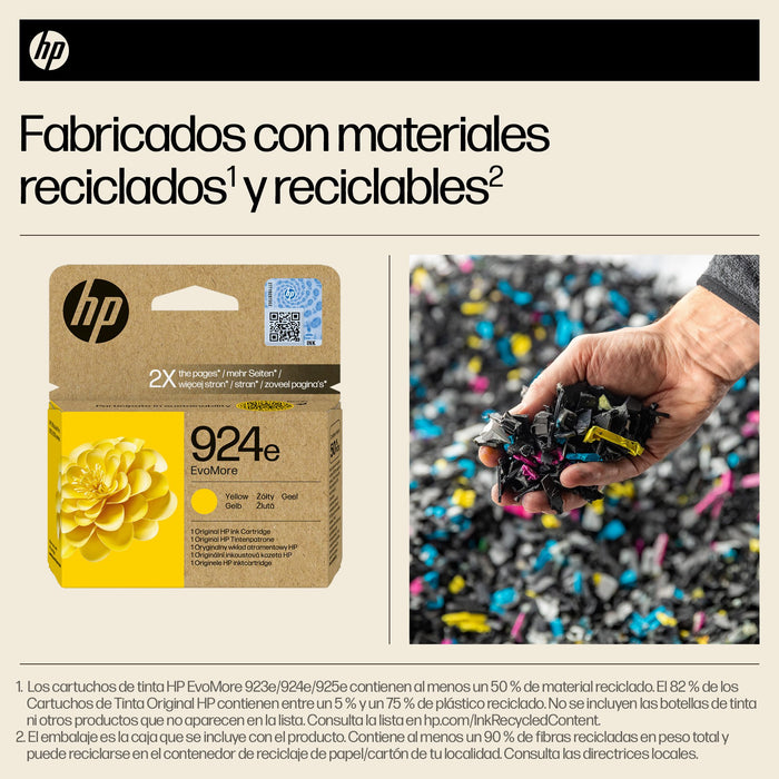EAN 0196786147487 - HP 924e EvoMore Yellow Original Ink Cartridge cartucho de tinta 1 pieza(s) Alto rendimiento (XL) Amarillo imagen 5