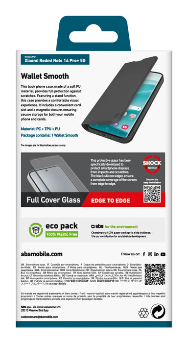 EAN 8018417501050 - SBS TEWALXIRNO14PPT funda para teléfono móvil 16,9 cm (6.67") Funda cartera Negro imagen 4