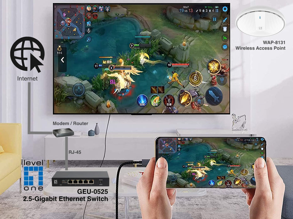 EAN 4015867237793 - LevelOne GEU-0525 switch No administrado 2.5G Ethernet (100/1000/2500) Negro imagen 8