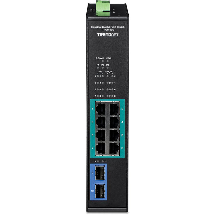 EAN 0710931162202 - Trendnet TI-PGM102 switch Gigabit Ethernet (10/100/1000) Energía sobre Ethernet (PoE) Negro imagen 2