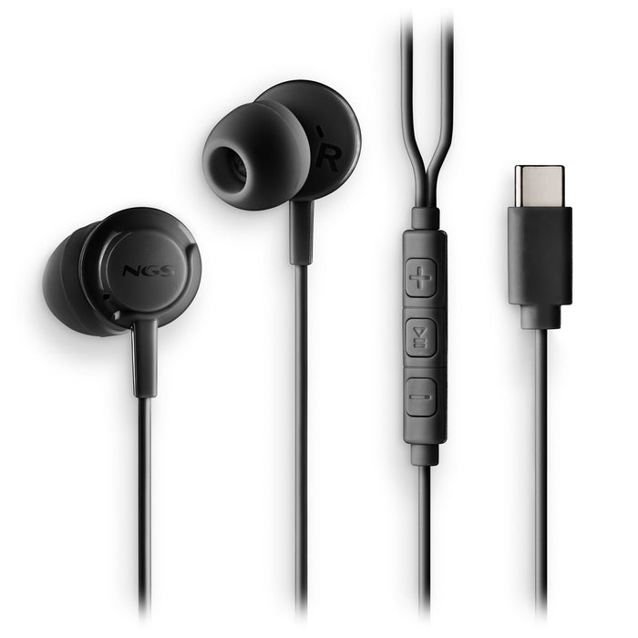 EAN 8435430627275 - NGS CROSS STEP Auriculares Alámbrico Dentro de oído Llamadas/Música USB Tipo C Negro imagen 3