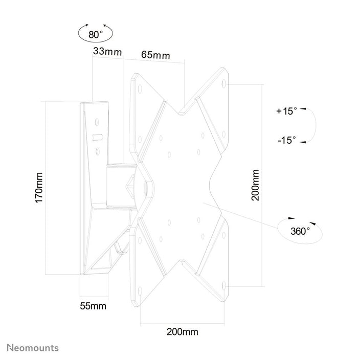 EAN 8717371443108 - Neomounts FPMA-W815 soporte para TV 101,6 cm (40") Negro imagen 8