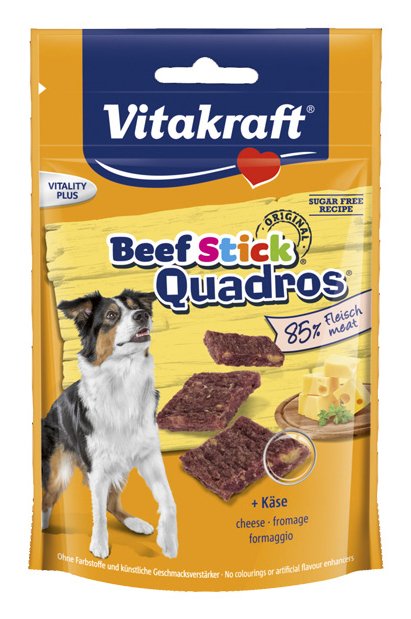EAN 4008239288011 - Vitakraft Beef Stick Quadros 70 g Universal Ternera, Queso imagen 1