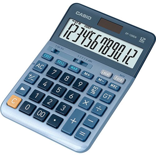 EAN 4549526609947 - Casio DF-120EM calculadora Escritorio Pantalla de calculadora Azul imagen 1