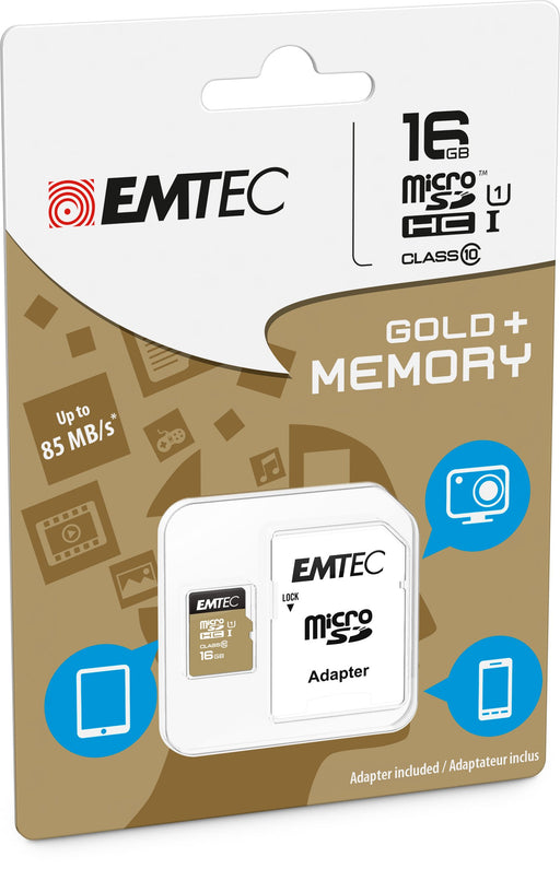 EAN 3126170142252 - Emtec microSD Class10 Gold+ 16GB MicroSDHC Clase 10 imagen 2