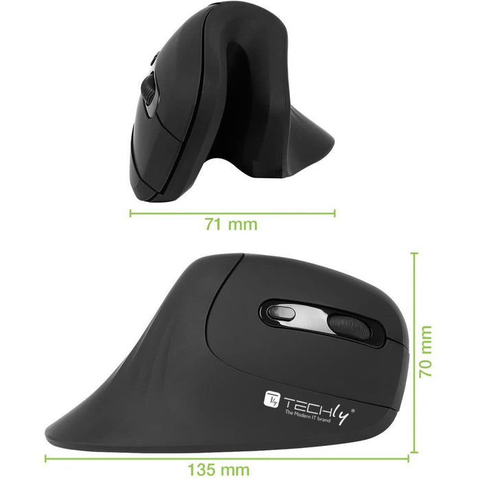 EAN 8059018369205 - Techly IM 1100-VM-B ratón Médico mano derecha RF inalámbrico Óptico 3200 DPI imagen 4