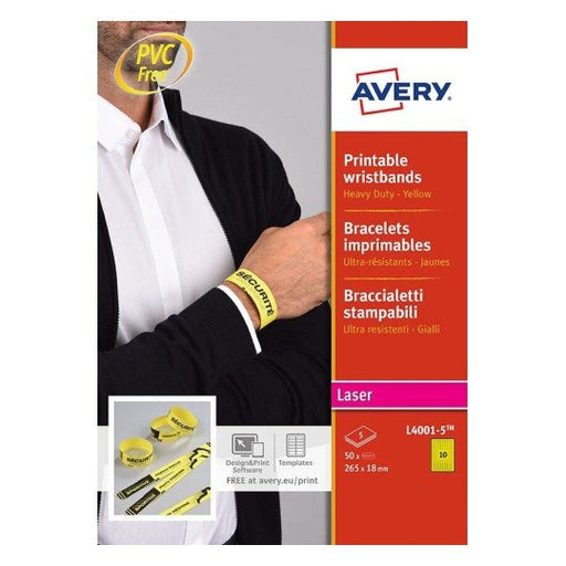 EAN 5014702134357 - Avery L4001-5 etiqueta de impresora Amarillo imagen 1