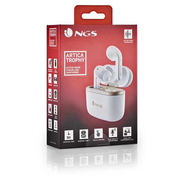 EAN 8435430620221 - NGS ARTICA TROPHY Auriculares Inalámbrico Dentro de oído Llamadas/Música USB Tipo C Bluetooth Oro, Blanco imagen 8