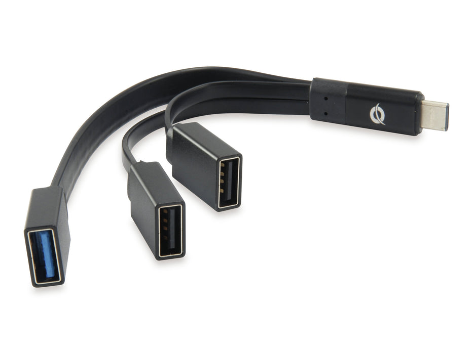 EAN 4015867205075 - Conceptronic HUBBIES01B hub de interfaz USB 3.2 Gen 2 (3.1 Gen 2) Type-C 5000 Mbit/s Negro imagen 1