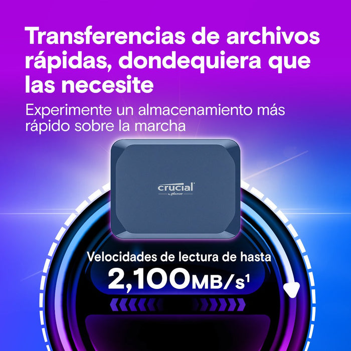 EAN 0649528942005 - Crucial X10 1 TB USB Tipo C USB 3.2 Gen 2x2 Azul imagen 3