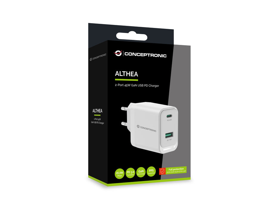 EAN 4015867240717 - Conceptronic ALTHEA20W45 cargador de dispositivo móvil Universal Blanco Corriente alterna Carga rápida In imagen 5
