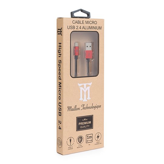 EAN 8435555100080 - Maillon Technologique Premium MTPMUR241 cable USB USB 2.0 1 m USB A Micro-USB B Rojo imagen 2