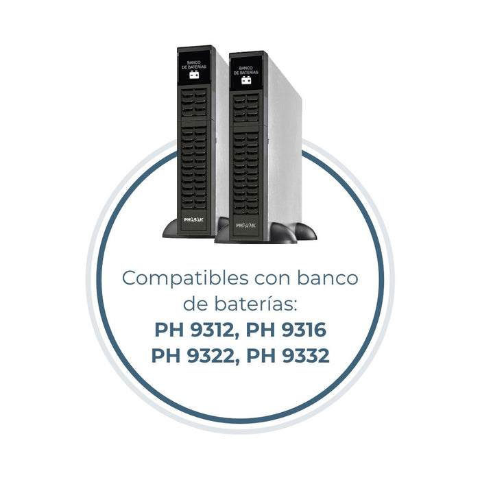 EAN 5605922026982 - Phasak PH 9310 sistema de alimentación ininterrumpida (UPS) Doble conversión (en línea) 1 kVA 900 W 4 sal imagen 7