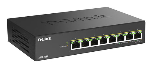 EAN 790069476839 - D-Link DMS-108P/E switch No administrado 2.5G Ethernet (100/1000/2500) Energía sobre Ethernet (PoE) Negro imagen 2