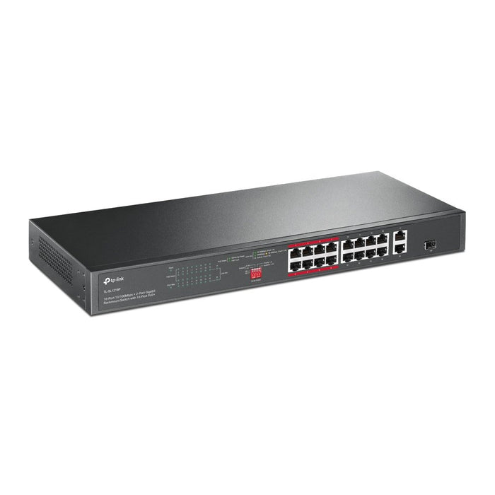 EAN 6935364052812 - TP-Link TL-SL1218P switch No administrado Gigabit Ethernet (10/100/1000) Energía sobre Ethernet (PoE) 1U  imagen 2