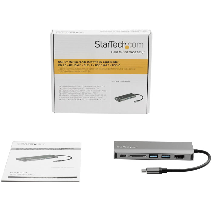EAN 0065030880022 - StarTech.com DKT30CSDHPD3 base para portátil y replicador de puertos Alámbrico USB 3.2 Gen 1 (3.1 Gen 1)  imagen 5