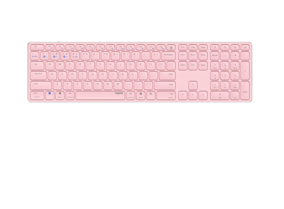 EAN 6940056121400 - Rapoo E9800M teclado Universal Bluetooth QWERTY Rosa imagen 1