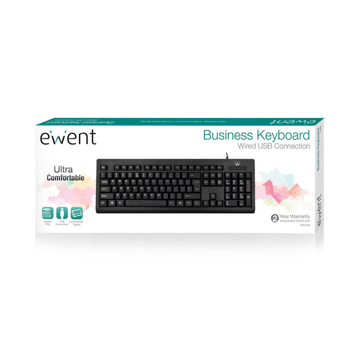 EAN 8054392616969 - Ewent EW3190 teclado Universal USB QWERTY Internacional de EE.UU. Negro imagen 3