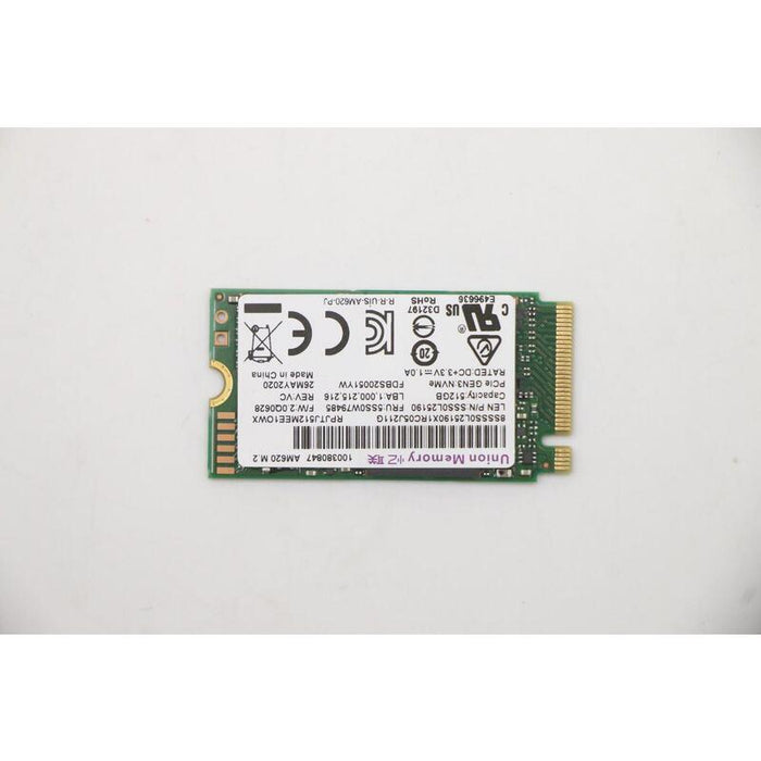 512g,M.2,2242,Pcie3x4,Um,Std - Warranty: 3m