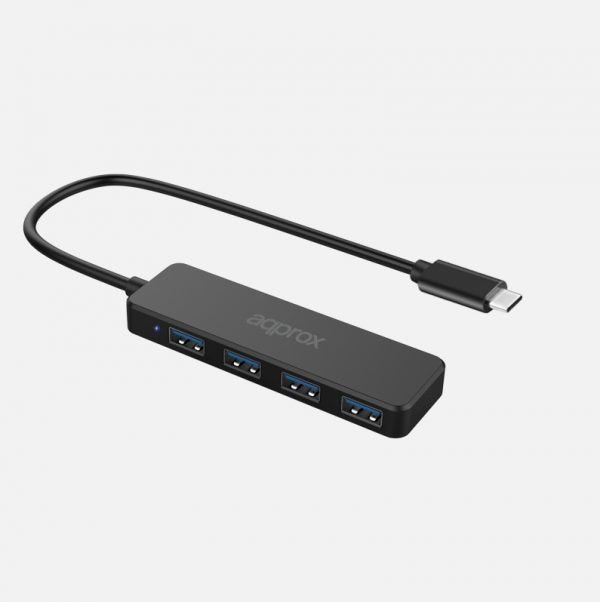 EAN 8435099531395 - Approx APPC54 hub de interfaz USB 3.2 Gen 1 (3.1 Gen 1) Type-A 5000 Mbit/s Negro imagen 1