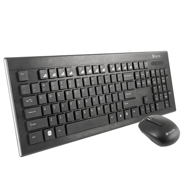 EAN 8435430608007 - NGS Dragonfly Kit, QWERTY, ES teclado Ratón incluido Universal RF inalámbrico Negro imagen 4