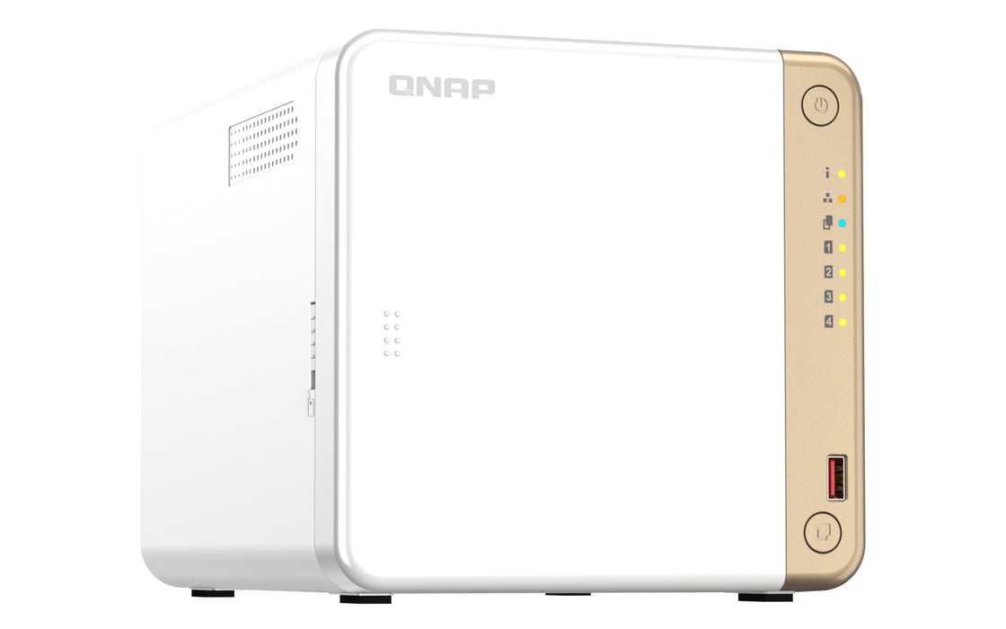 EAN 4711103080030 - QNAP TS-462-4G servidor de almacenamiento NAS Torre Intel® Celeron® N4505 4 GB DDR4 0 TB QNAP QTS Blanco imagen 3