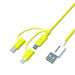 EAN 4713213365113 - Pantone PT-USB003Y1 cable USB 1,2 m USB A USB C/Micro USB A/Lightning Amarillo imagen 1