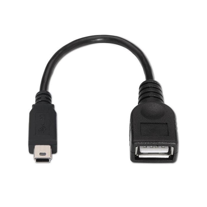 EAN 8436574700329 - AISENS A101-0033 cable USB USB 2.0 0,15 m Mini-USB B USB A Negro imagen 2