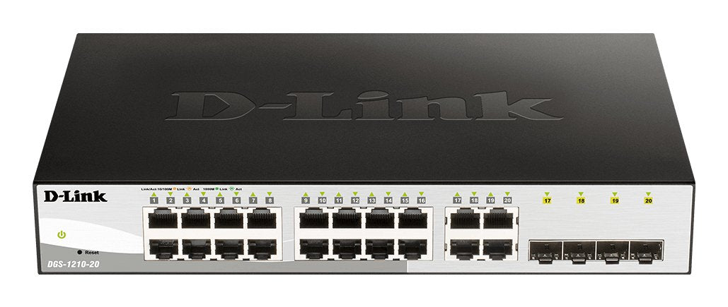 EAN 0790069373220 - D-Link DGS-1210-20 switch Gestionado L2 Gigabit Ethernet (10/100/1000) 1U Negro imagen 1