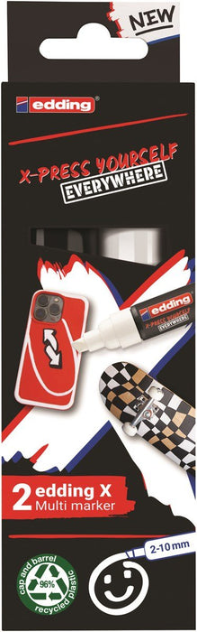 EAN 4057305067135 - Edding 6900 X Multimarker marcador permanente Punta de cincel Negro, Blanco 2 pieza(s) imagen 5