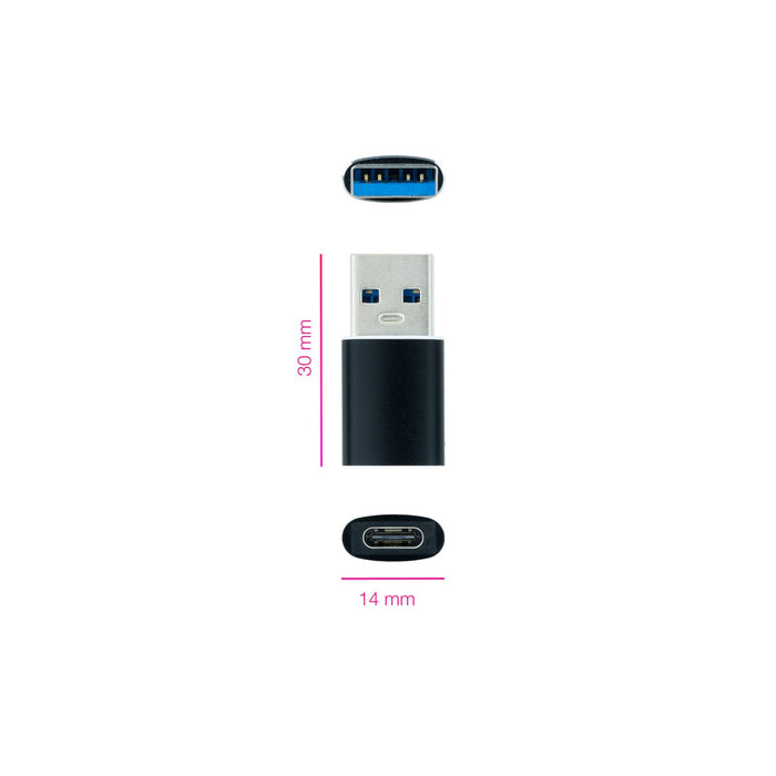 EAN 8433281012271 - Nanocable 10.02.0012 cambiador de género para cable USB C USB A imagen 2