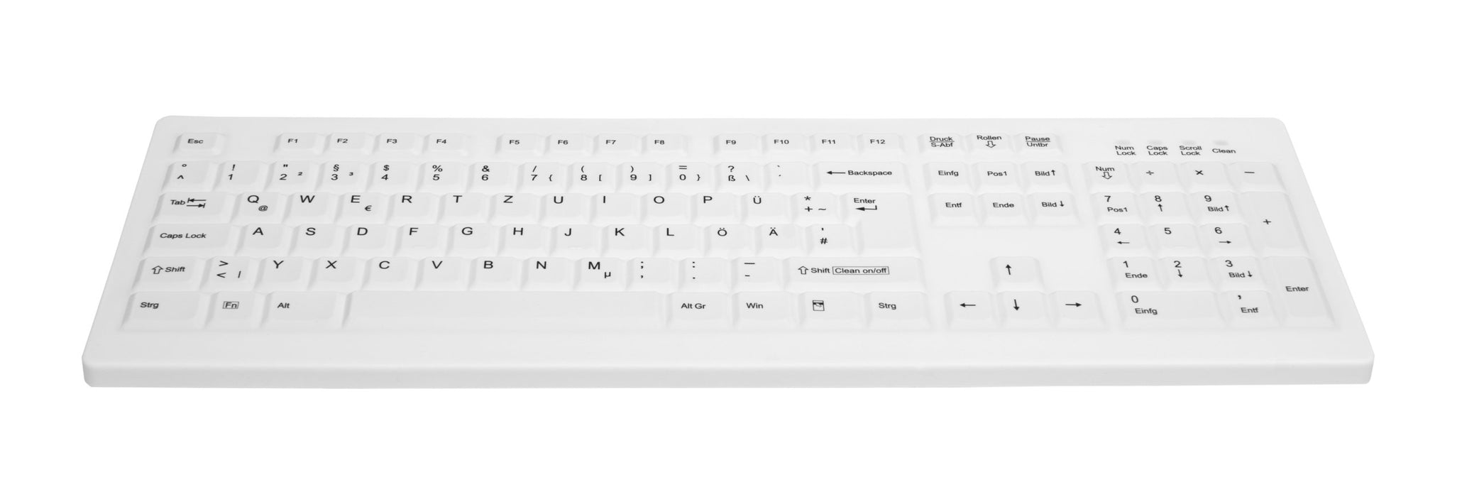 EAN 7061111052664 - CHERRY AK-C8100F-FUS-W/GE teclado Médico RF inalámbrico QWERTZ Alemán Blanco imagen 3
