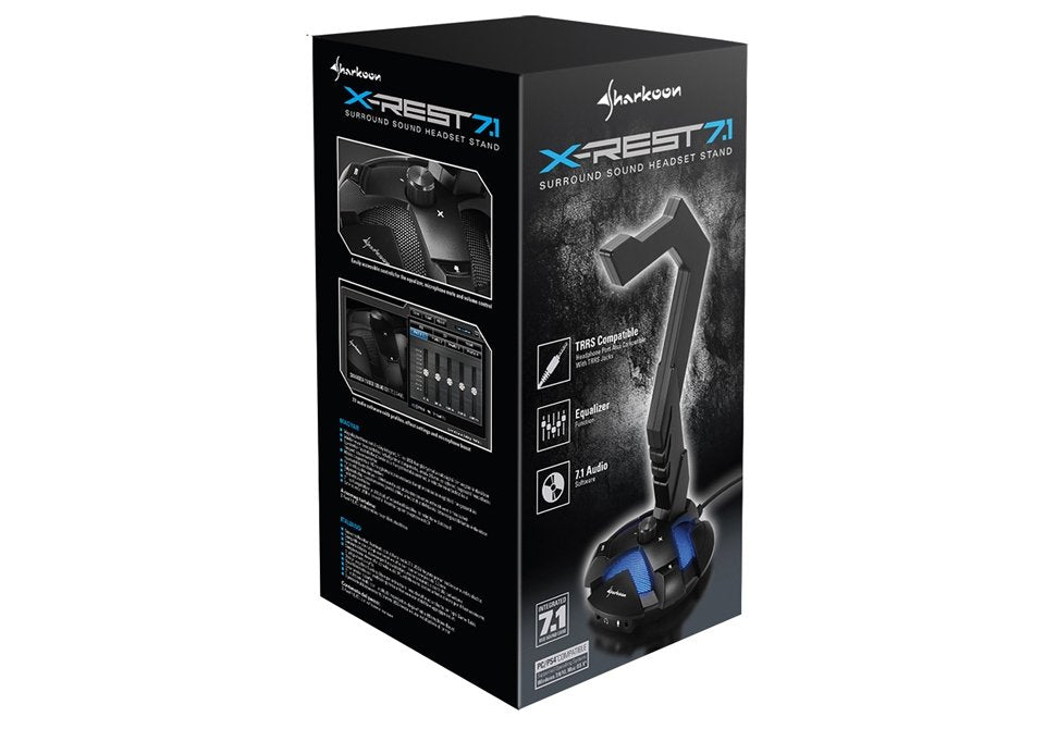 EAN 4044951019045 - Sharkoon X-Rest 7.1 Soporte activo para teléfono móvil Auriculares, Auriculares Negro imagen 3