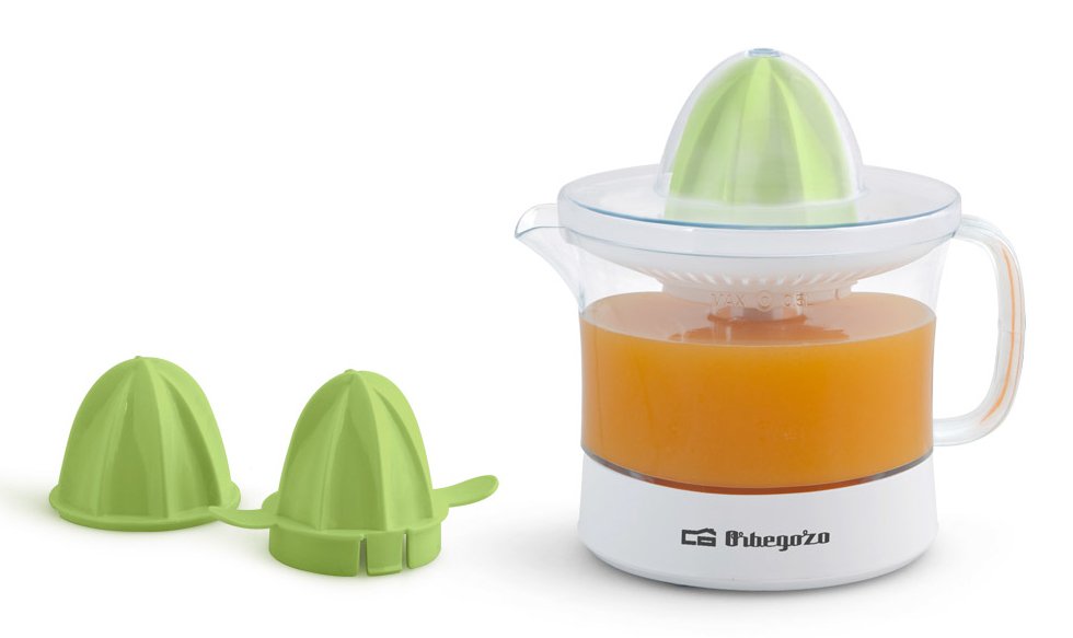 EAN 8436044535826 - Orbegozo EP 1510 Exprimidor eléctrico de tomates 25 W Verde, Transparente, Blanco imagen 3
