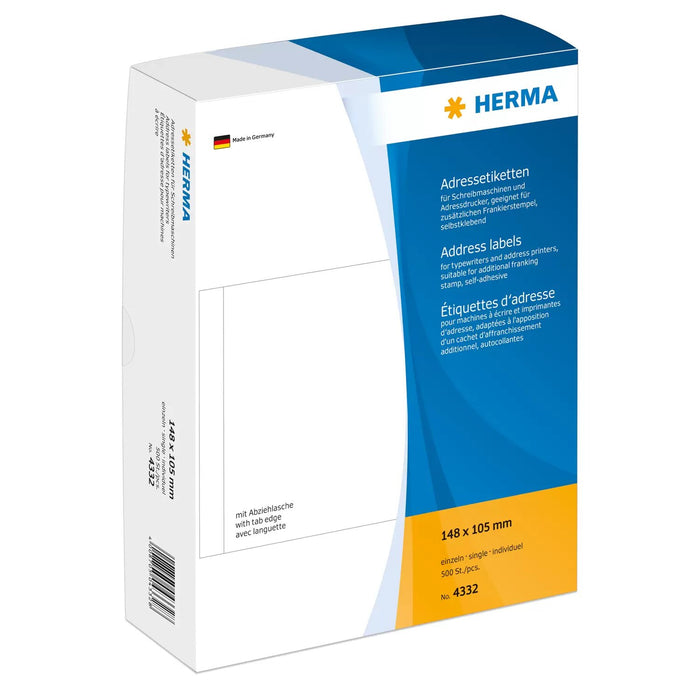 EAN 4008705043328 - HERMA 4332 etiqueta para dirección Blanco imagen 1