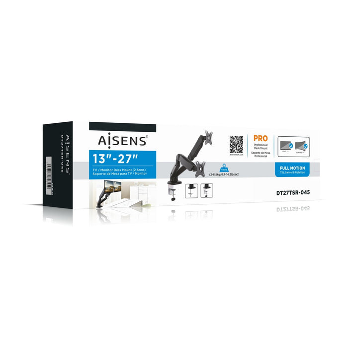 EAN 8436574703450 - AISENS DT27TSR-045 soporte para monitor 81,3 cm (32") Escritorio Negro imagen 4