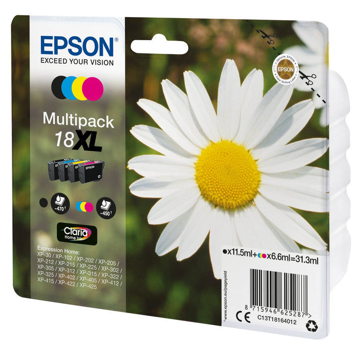EAN 5057454493723 - Epson Daisy C13T18164012 cartucho de tinta 1 pieza(s) Original Alto rendimiento (XL) Negro, Cian, Magenta imagen 2