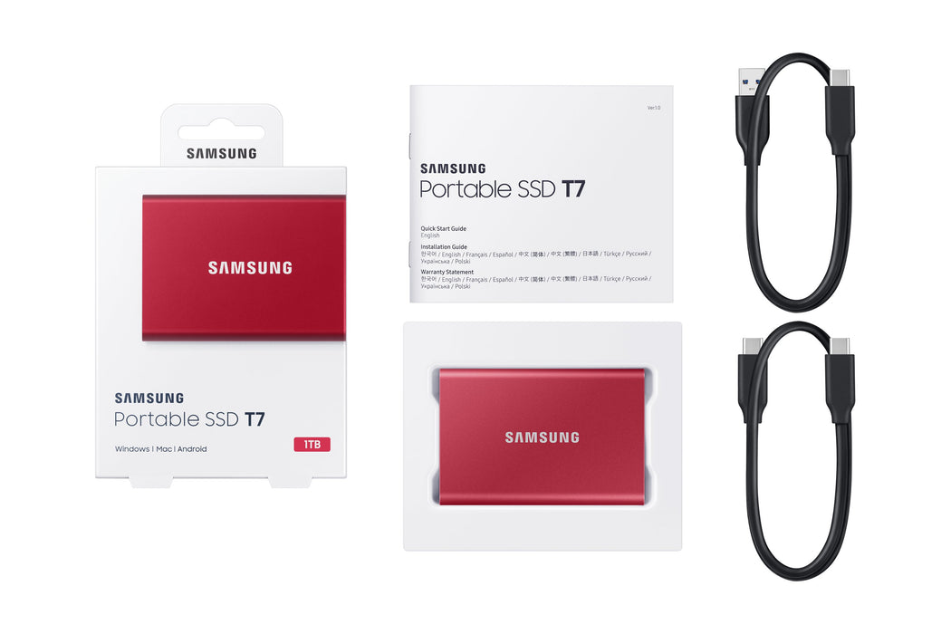 EAN 8806090312458 - Samsung Portable SSD T7 1 TB USB Tipo C 3.2 Gen 2 (3.1 Gen 2) Rojo imagen 12